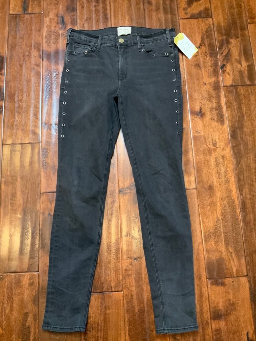 McGuire Black Denim Rivet Leg Skinny Jeans, Size 30